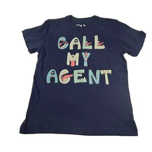 NWOT Chaser Navy Call My Agent Monster‎ Mouth Short Sleeve T Shirt Tee Size 8